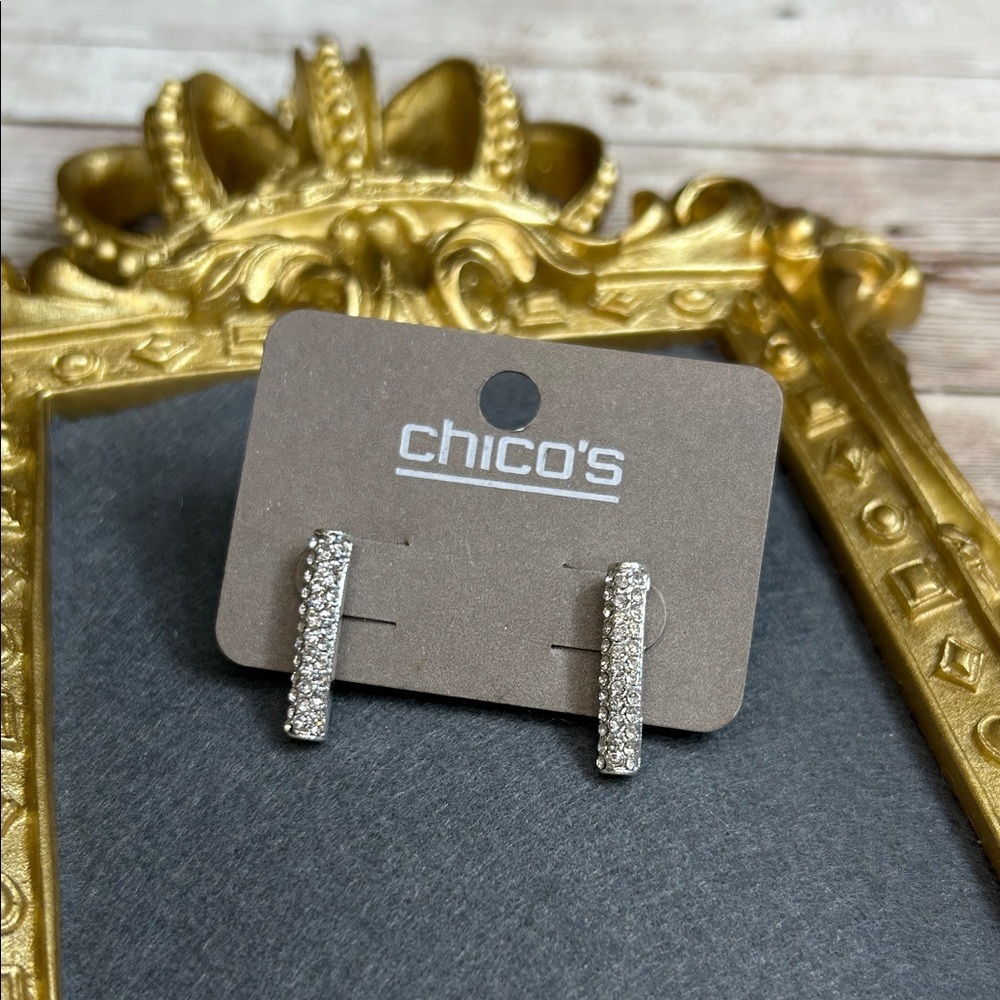 Chico's Sparkling Silver Earrings